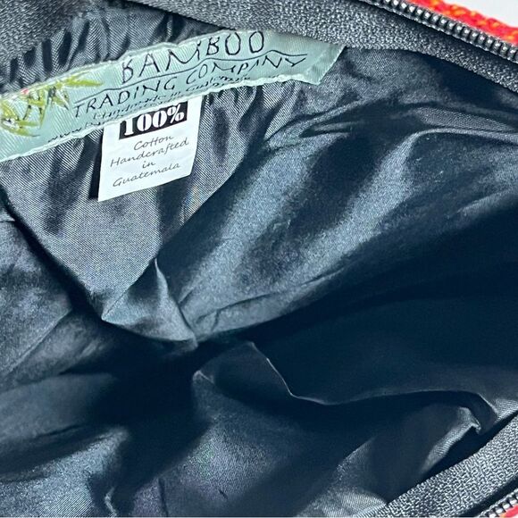 Bamboo Trading Co Handcrafted Colorful Chevron Zipper Close Crossbody Bag - Picture 5 of 5